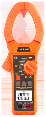 VICTOR Nuevo medidor de abrazaderas 6050 AC DC 2000A con multimetro digital de abrazaderas de temperatura
