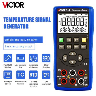 VICTOR 01S Generador de señal de temperatura Temperatura de origen calibrador de proceso multiméter