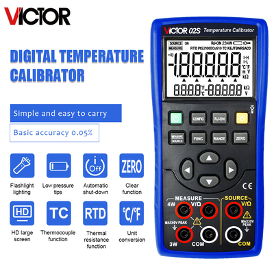 Calibrador RTD termopar multifunción Calibrador de proceso Calibrador de temperatura Tc y calibrador RTD