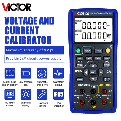 VICTOR 06 V/mA calibrador mide DCV DCA simulando voltaje de salida de corriente continua, corriente de corriente continua