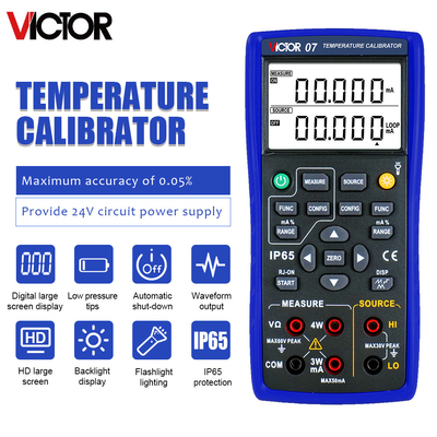 VICTOR 07 Calibrador de temperatura Calibrador de procesos multifunción Calibrador de termopares