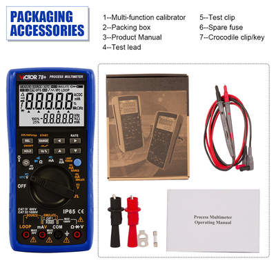 VICTOR 78+ Nuevo producto Multimetro de proceso DCV 1000v ACV VFC Resistencia Continuidad Multimetro digital